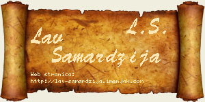 Lav Samardžija vizit kartica